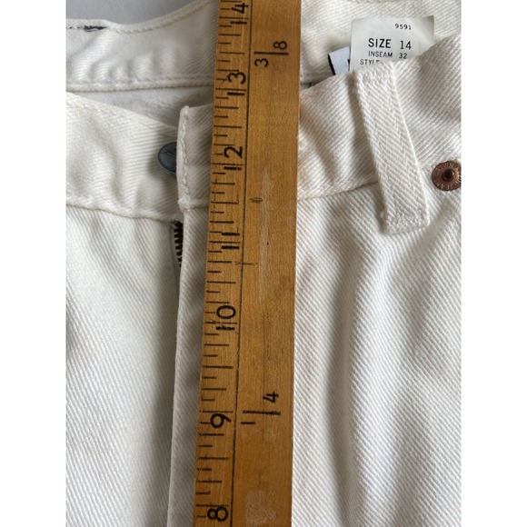 Calvin Klein Women's Jeans Skinny High Rise Winter White Size 14 - Picture 5 of 9